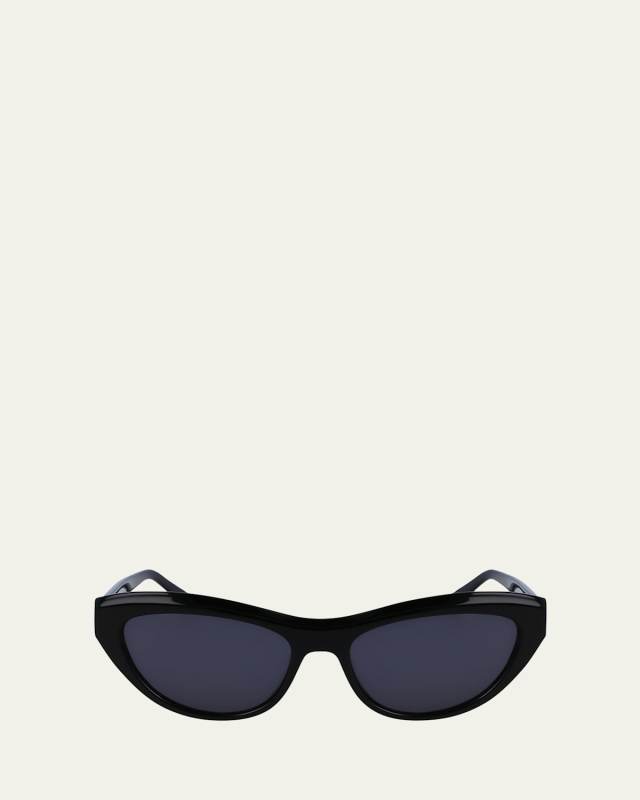 Sleek Logo Acetate Cat-Eye Sunglasses